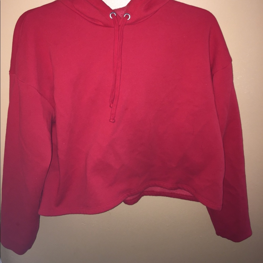 Cropped Red Hoodie